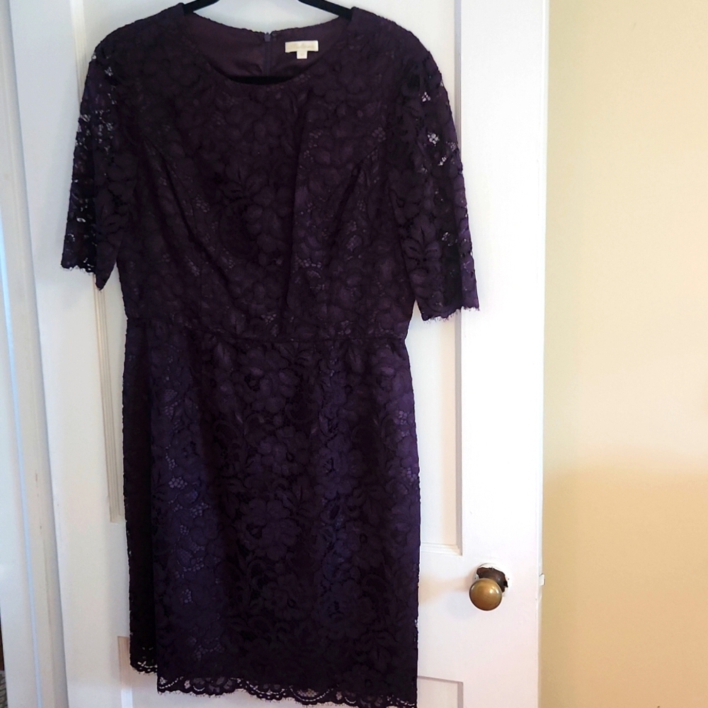 Soshanna, purple lace dress, size 10